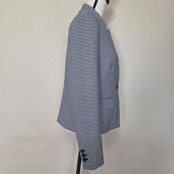 Banana Republic Women's 8 Classic Houndstooth Jacket Blazer 1 Button Front - Picture 4 of 16
